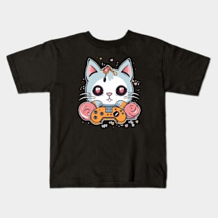 Gamer cat Kids T-Shirt